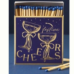 New Festive Cheers Matchbox - Blue and Gold
